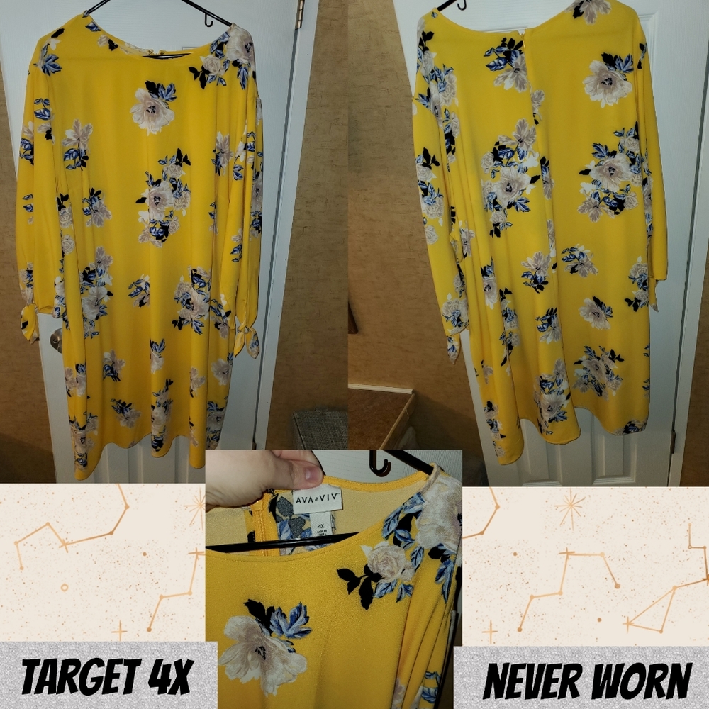 Yellow Floral Dress from Target size 4x